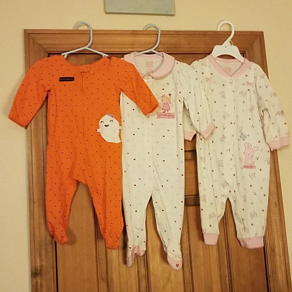Two button up onesies & one zipper onesie